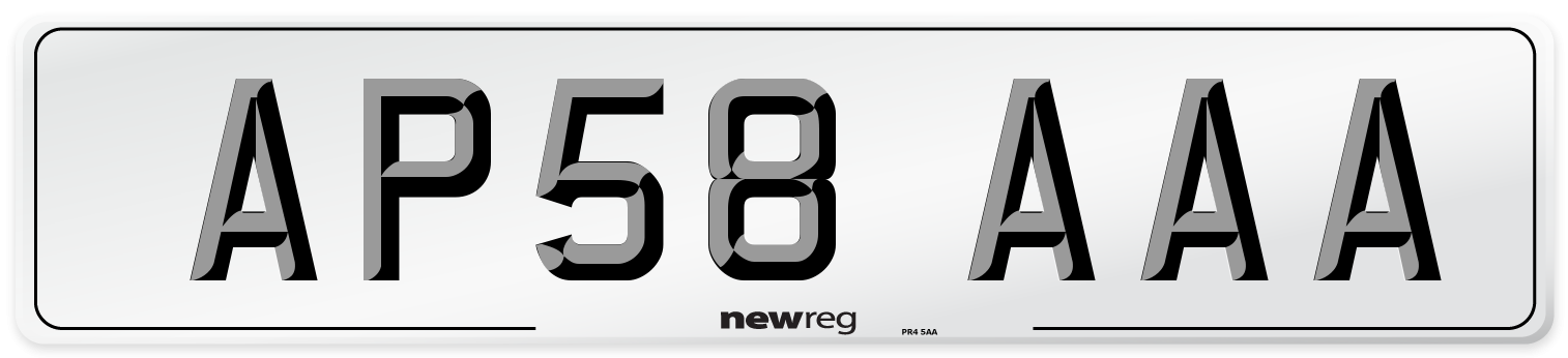 AP58 AAA Number Plate from New Reg